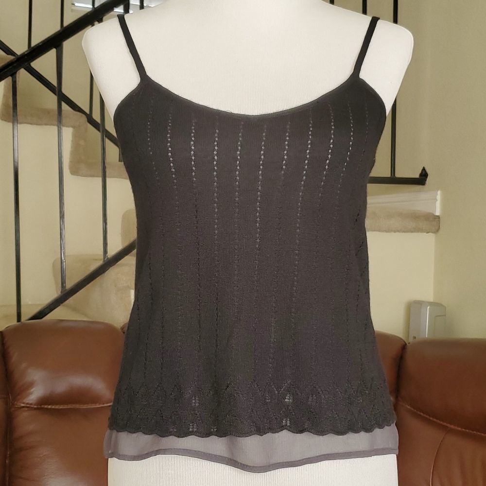 Easel Layered Knit Tank Top